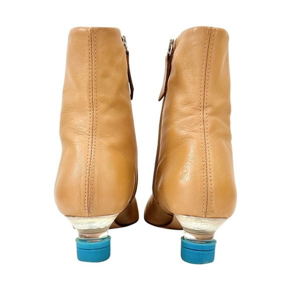 MIISTA Veronika Embellished Leather Ankle Boots - Water Bottle Cap Heel Booties - Picture 7 of 12